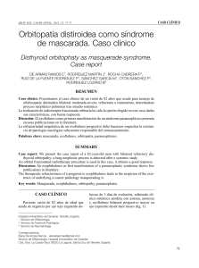 Orbitopatía distiroidea como síndrome de mascarada. Caso clínico