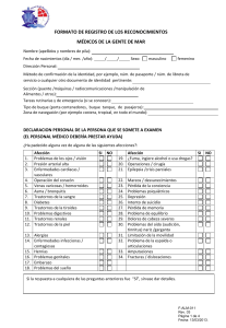 formato sugerdo para el registro de los reconocimientos médicos de