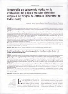 Tomografía de coherencia óptica en la evaluación del edema