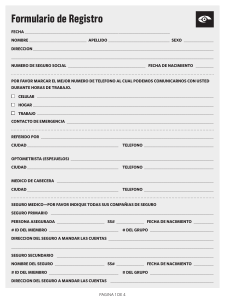 Formulario de Registro - the phillips eye center