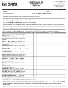 cuestionario de antecedentes m&eacute;dicos