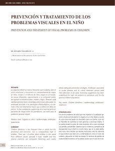 PREVENCIóN Y TRATAMIENTO DE LOS PROBLEMAS VISUALES