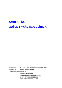 ambliopía. guía de práctica clínica