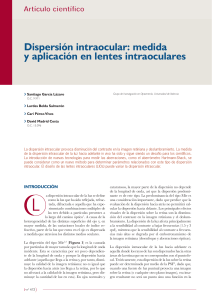 Dispersión intraocular: medida y aplicación en lentes intraoculares