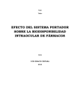 efecto del sistema portador sobre la biodisponibilidad intraocular de