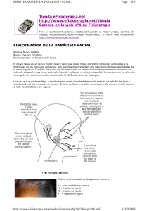 FISIOTERAPIA DE LA PAR&Aacute;LISIS FACIAL. Tienda eFisioterapia.net