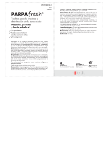 Toallitas para la limpieza y desinfección de la zona ocular