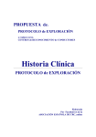 Protocolo de Historia Clínica para los CRC de Conductores.