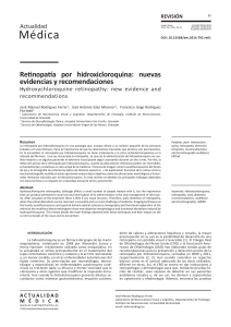 Retinopatía por hidroxicloroquina