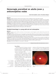 Hemorrag a prerret nal en adulto joven y ant concept vos orales