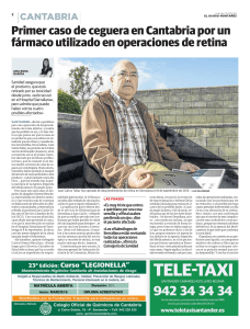 Primer caso de ceguera en Cantabria por un fármaco utilizado en