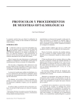 protocolos y procedimientos de muestras oftalmológicas