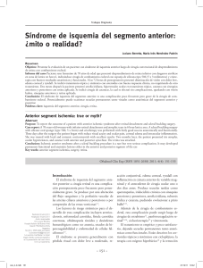 Síndrome de isquemia del segmento anterior