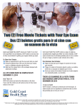 Two (2) Free Movie Tickets with Your Eye Exam