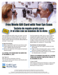 Free Movie Gift Card with Your Eye Exam