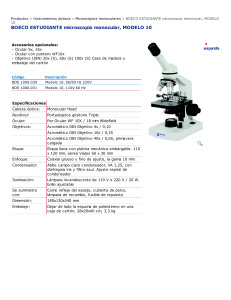 BOECO ESTUDIANTE microscopio monocular, MODELO 10