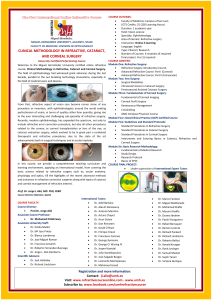 clinical methodology in refractive, cataract, and corneal surgery