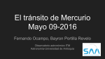 El tránsito de Mercurio Mayo 09-2016