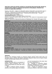spectral doppler central artery of the retina and ophthalmic artery in