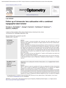 Follow up of intraocular lens subluxation with a combined