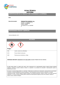ficha técnica acetona