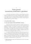 Visión general: exclusivismo, inclusivismo y pluralismo