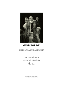 Pio XII - Encíclica Mediator Dei