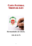 CARTA PASTORAL OBISPO DE JAÉN Hermandades de Gloria