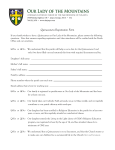 Quinceañera Registration Form - Our Lady of the Mountains Roman