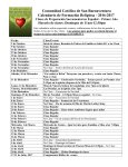 Faith Formation Calendar – 2009-2010