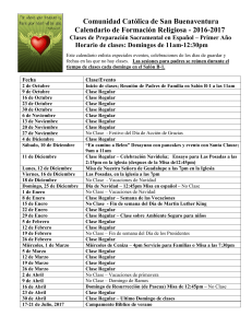 Faith Formation Calendar – 2009-2010