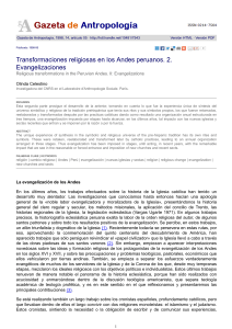Transformaciones religiosas en los Andes peruanos. 2