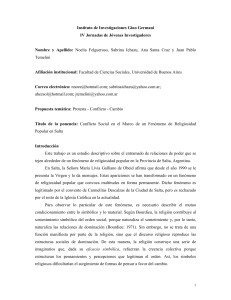 Conflicto Social en el Marco de un Fenómeno de Religiosidad