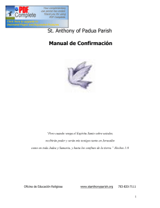 Manual de Confirmación - St. Anthony of Padua Catholic Church