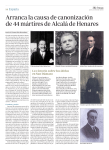Arranca la Beatificación de los 44 Mártires de Alcalá
