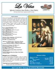 La Viña 3 de Abril 2016 - Saints Peter and Paul Catholic Church