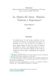 La Alegría del Amor: Alegrías, Tristezas y Esperanzas