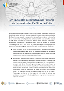 Acuerdos 3er encuentro directivos de Pastoral universidades católicas