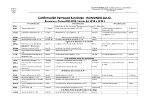 Confirmación Parroquia San Diego - RAIMUNDO LULIO.