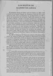 los restos de alonso de ojeda