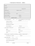 Initiation Questionnaire