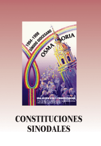Constituciones Sinodales - Diócesis de Osma
