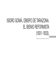 isidro gomá, obispo de tarazoNa. el bieNio reformista (1931
