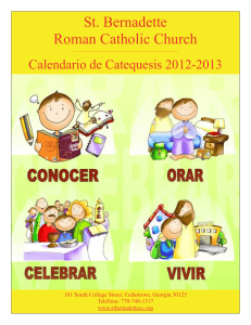 Calendario Catequesis St. Bernadette 2012-2013