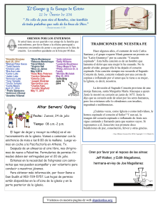 El Cuerpo y la Sangre de Cristo 22 de Junio de 2014