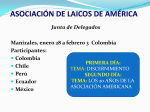 ASOCIACIÓN DE LAICOS DE AMÉRICA Junta de Delegados