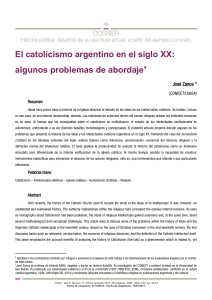 José Zanca, El catolicismo argentino en el siglo XX: algunos
