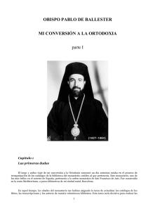 Obispo Pablo de Ballester – MI CONVERSION A LA ORTODOXIA