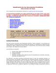 Clasificación de los Documentos Pontificios Cartas Encíclicas