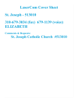 LaserCom Cover Sheet St. Joseph - 513010 310-679